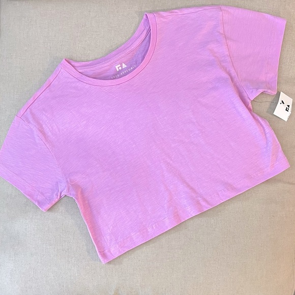 NWT Girls L (10/12) Free Assembly Purple Cropped Tee - Picture 2 of 3